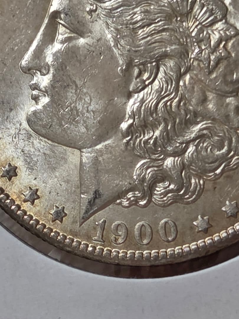 アメリカ合衆国 モルガンダラー銀貨 1900 O ダイクラッシュ(極印破損)