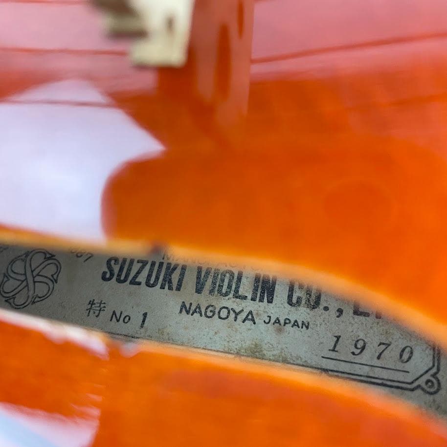 極美品●鈴木バイオリン 特No.1● 4/4 1970年製 上級グレード 極虎杢