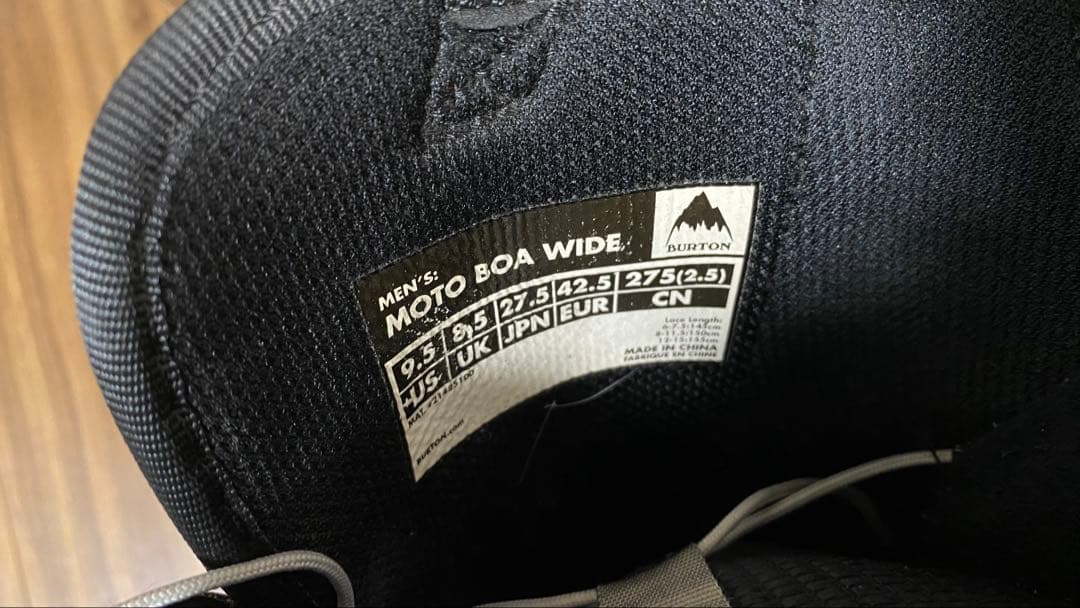 Burton ブラック スノーボードブーツ BOAシステム