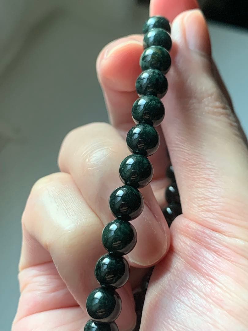 極上の糸魚川黒翡翠ブレスレット 上質黒ひすい ヒスイ 翡翠 ヒーリング
