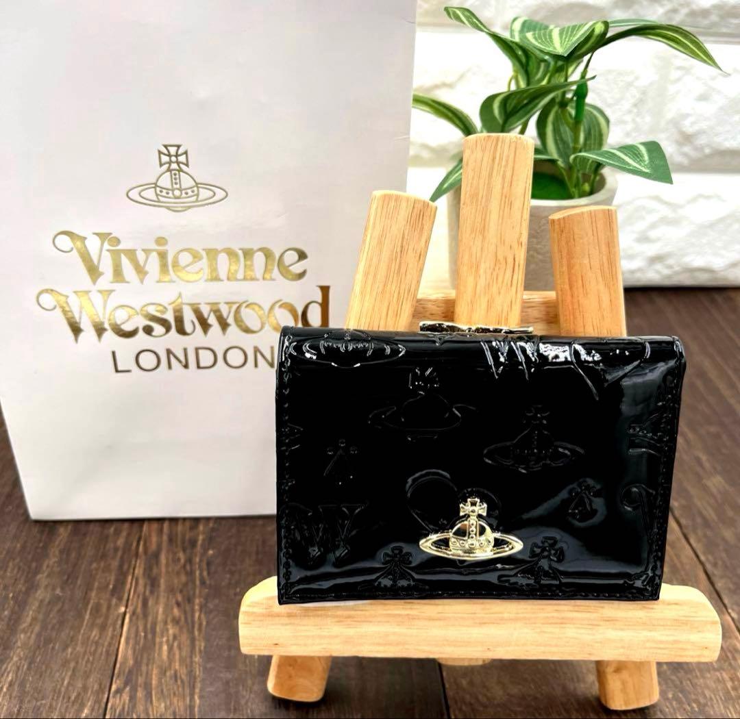 新品未使用　ヴィヴィアンウエストウッド 三つ折財布　黒　エナメル　がま口　⑤ 楽天市場】Vivienne Westwoodヴィヴィアンウエストウッド レディース