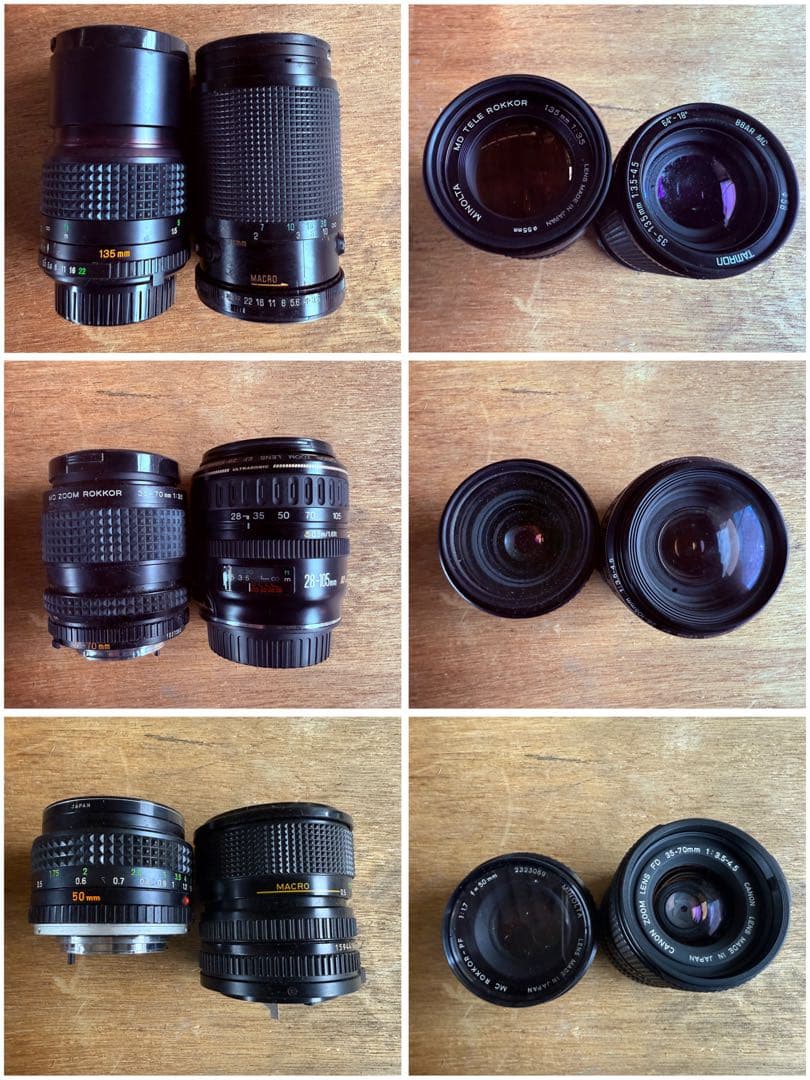 O-2063】カメラ レンズ セット Canon ミノルタ FUJICA
