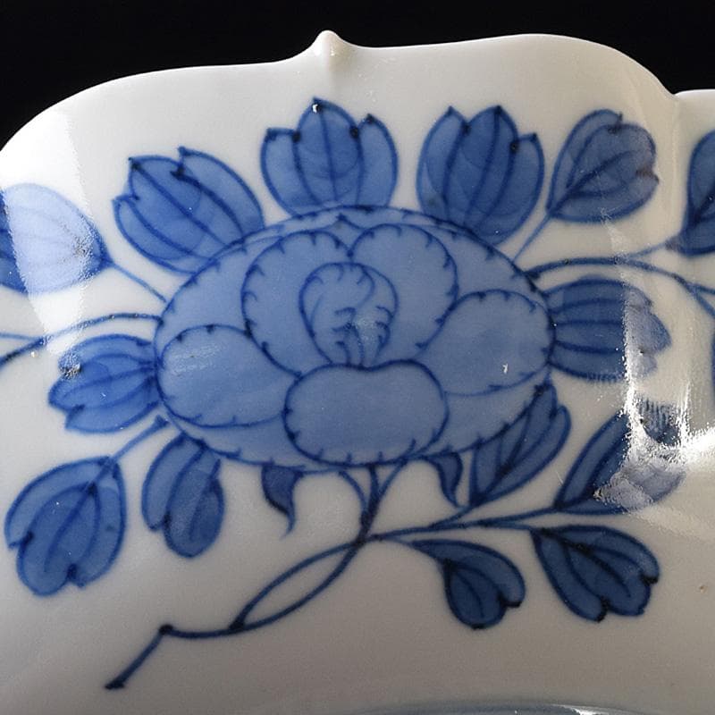 かず様専用 鍋島焼 藍鍋島 葡萄文 五寸皿 時代箱付 V