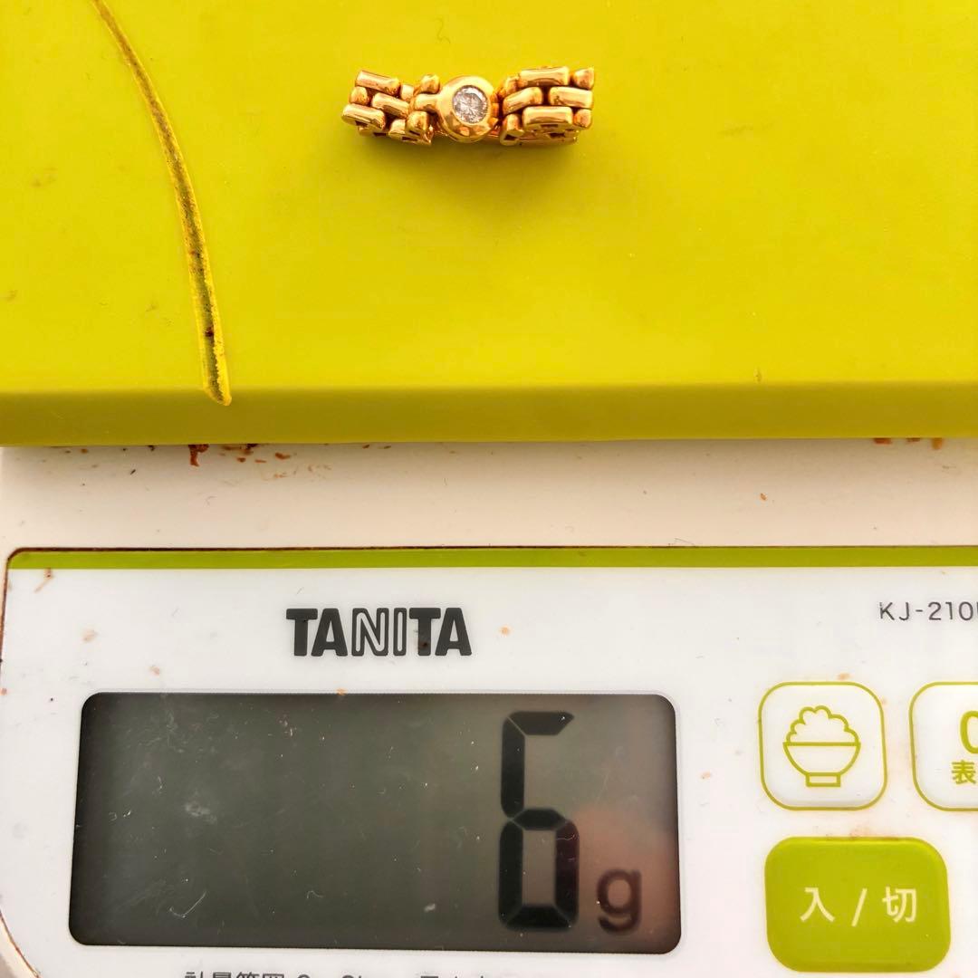 【金相場高騰中】スタージュエリー 0.17ctダイヤ付 Ｋ18チェーンリング６g