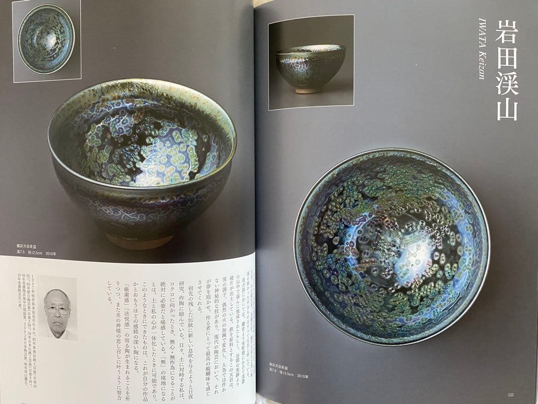 岩田渓山 耀彩天目　茶碗　茶盌　個展作品