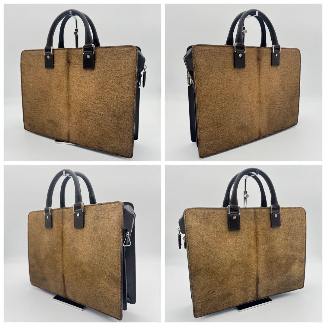 サルヴァトーレ フェラガモ ハラコ ブリーフケース ビジネスバッグ 美品 激レア