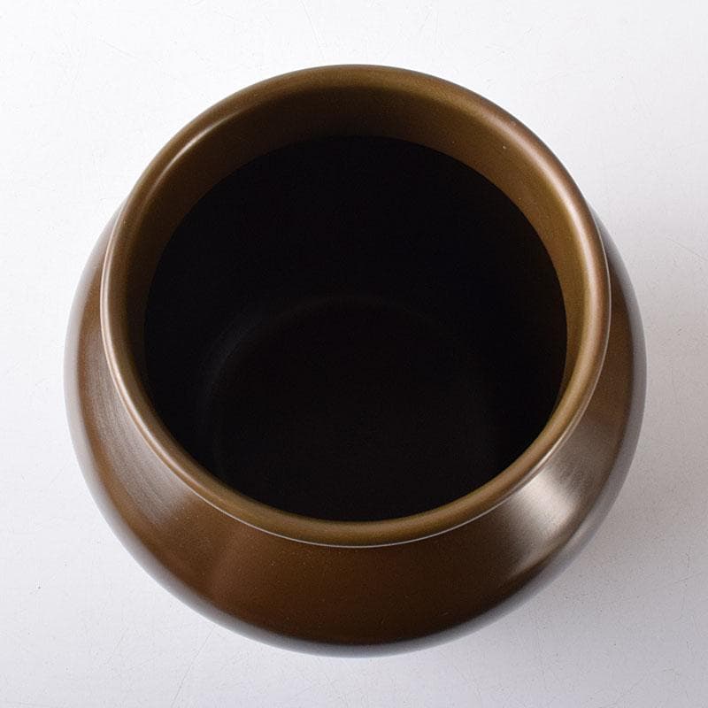 茶道具　釜師　川邊憲一(三代庄造)造　唐銅　口糸目　建水　共箱　N　R8397