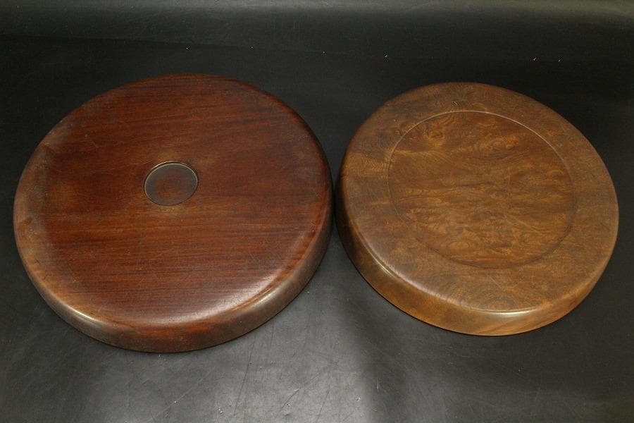 煎茶 丸盆 二件 茶器 錫茶托まとめて(ZE423)