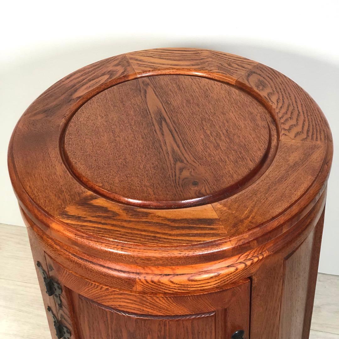 李朝家具 丸型テーブル 丸型チェスト 収納 小物入れ