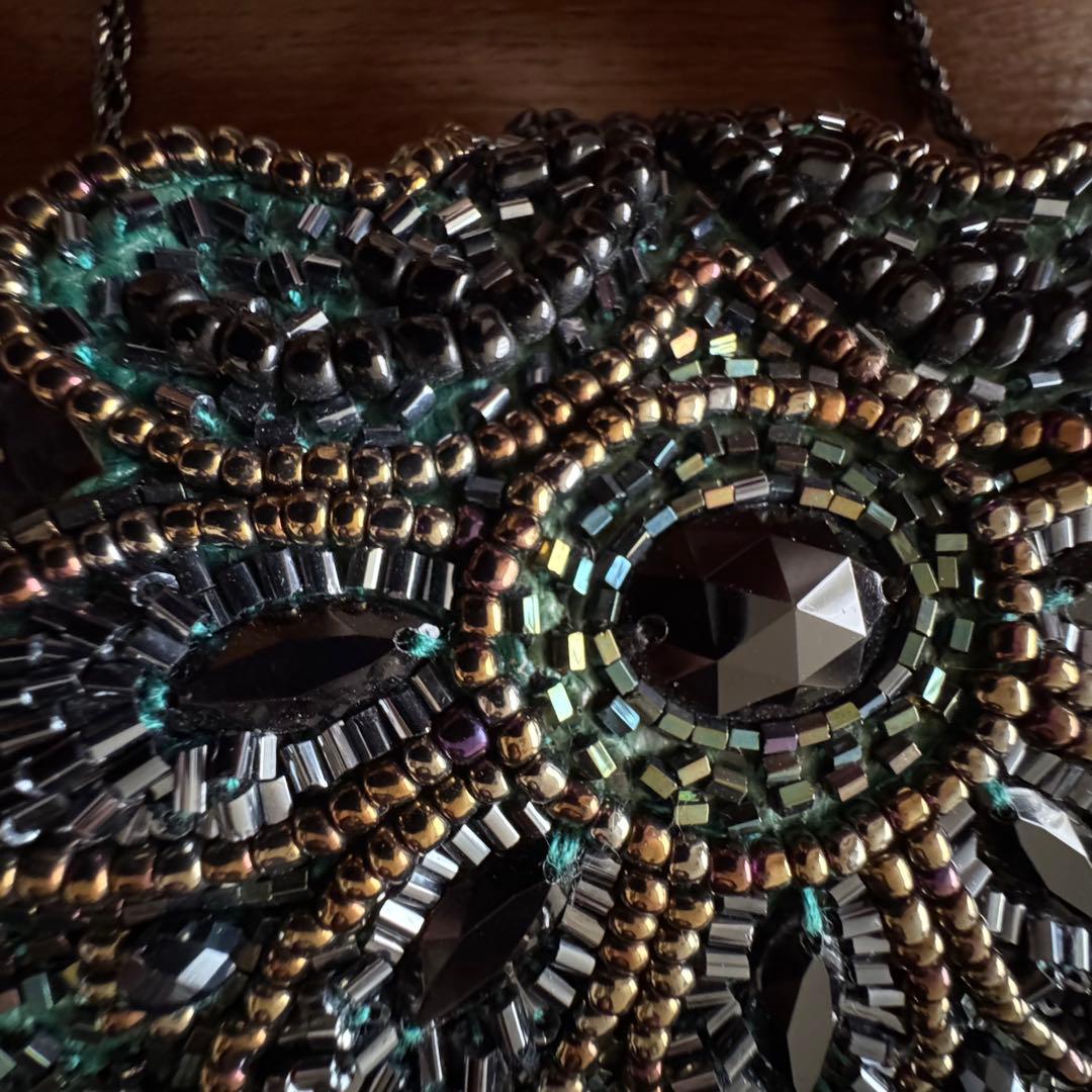 【美品】GRACE CONTINENTAL フラワーシェルクラッチ