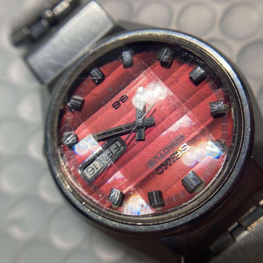 セイコー　5 アクタス　自動巻き　6106 カットガラス