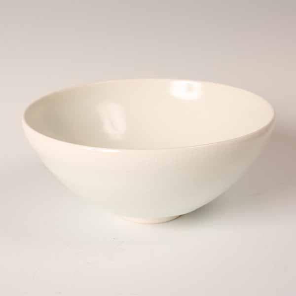 茶碗　塚本司郎　白磁　平茶椀　【茶道具・陶器】