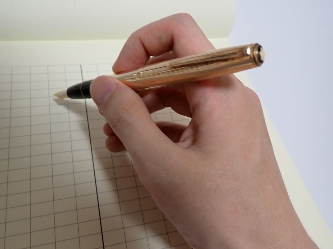 モンブラン｜#744｜ピンストライプゴールド｜吸入方式｜ヴィンテージ