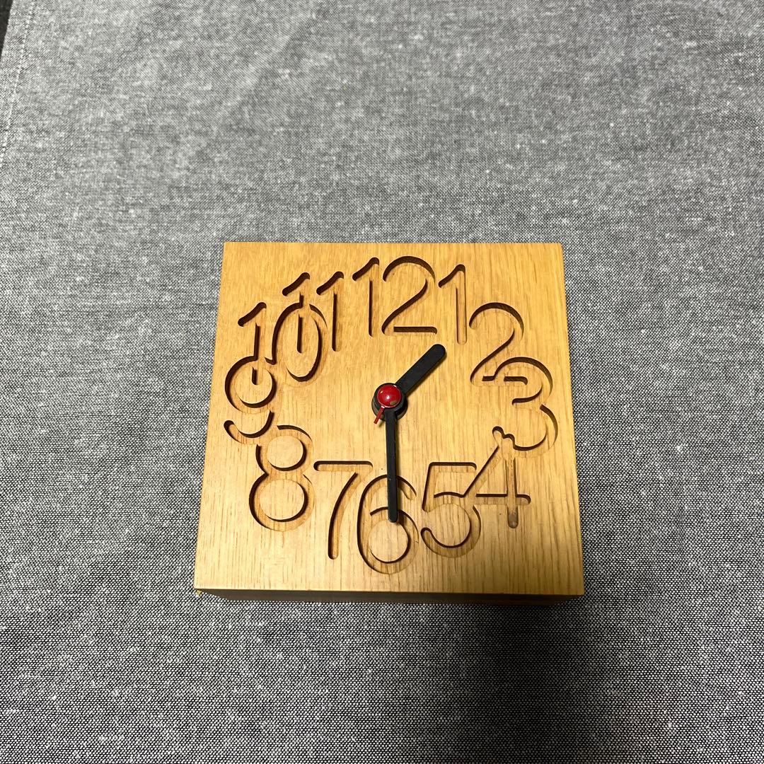 ムク時計　コサイン　ジャンク品 旭川家具 cosine コサイン Mukudokei ムク時計 小 国産クラフト 木製