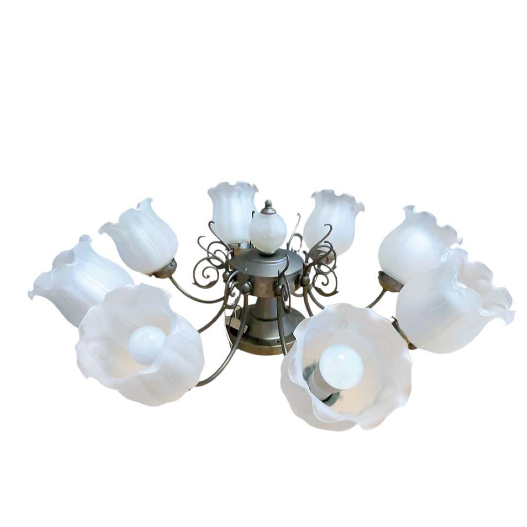 リモコン・全灯LED電球付】キシマGEM-6700C 直付タイプ シャンデリア