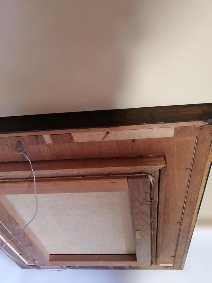 アルフレッド・シスレー「マルリー・ル・ロワの雪」油彩画プリント　額縁付き