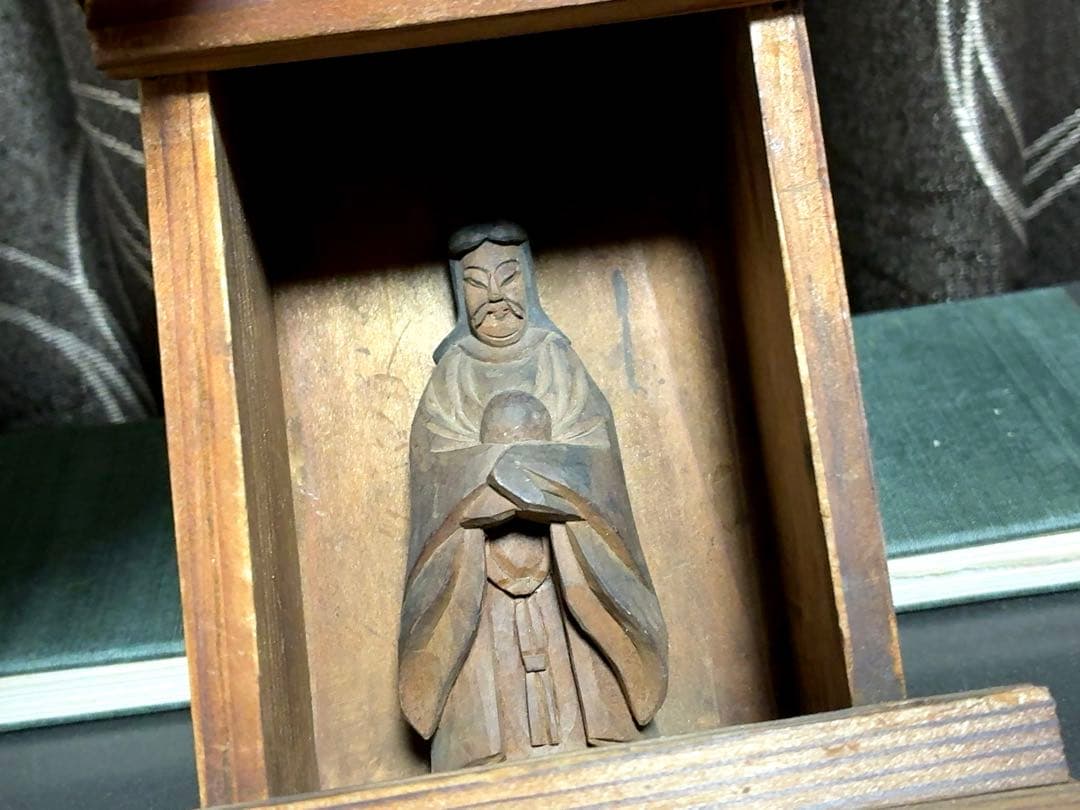呪物 天照大神 木彫 置物 神棚 仏像 神仏習合 骨董 アンティーク
