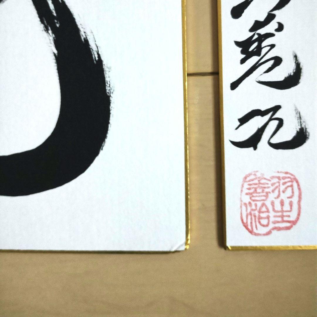 羽生善治 佐藤天彦 直筆サイン色紙 羽生善治 佐藤天彦 直筆サイン色紙