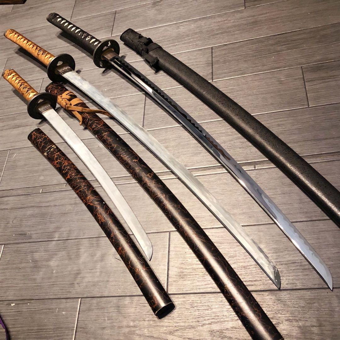 模造刀　大小3本セット　太刀　脇差　骨董品　模擬刀まとめ