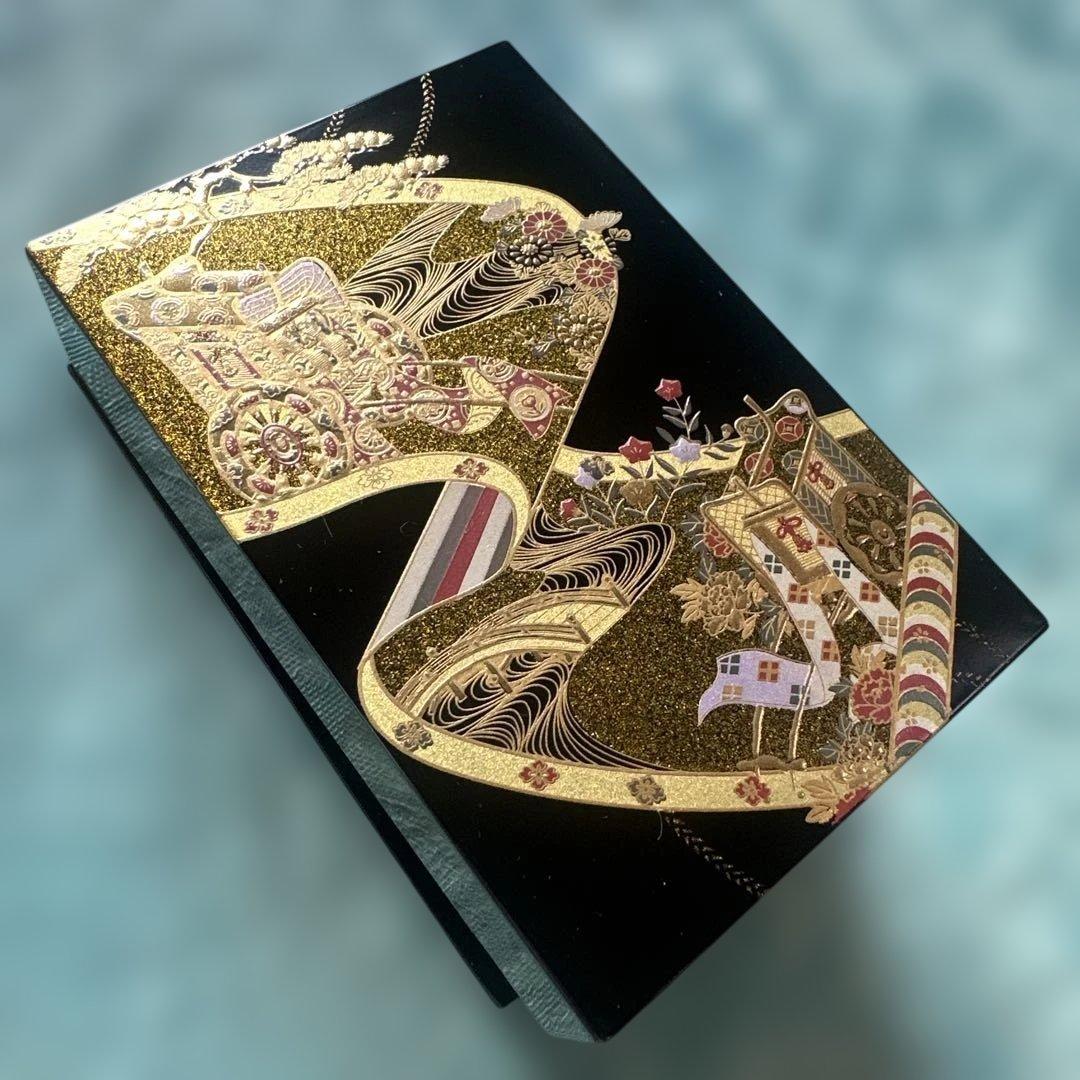 山中漆器　漆器 金箔 和風模様