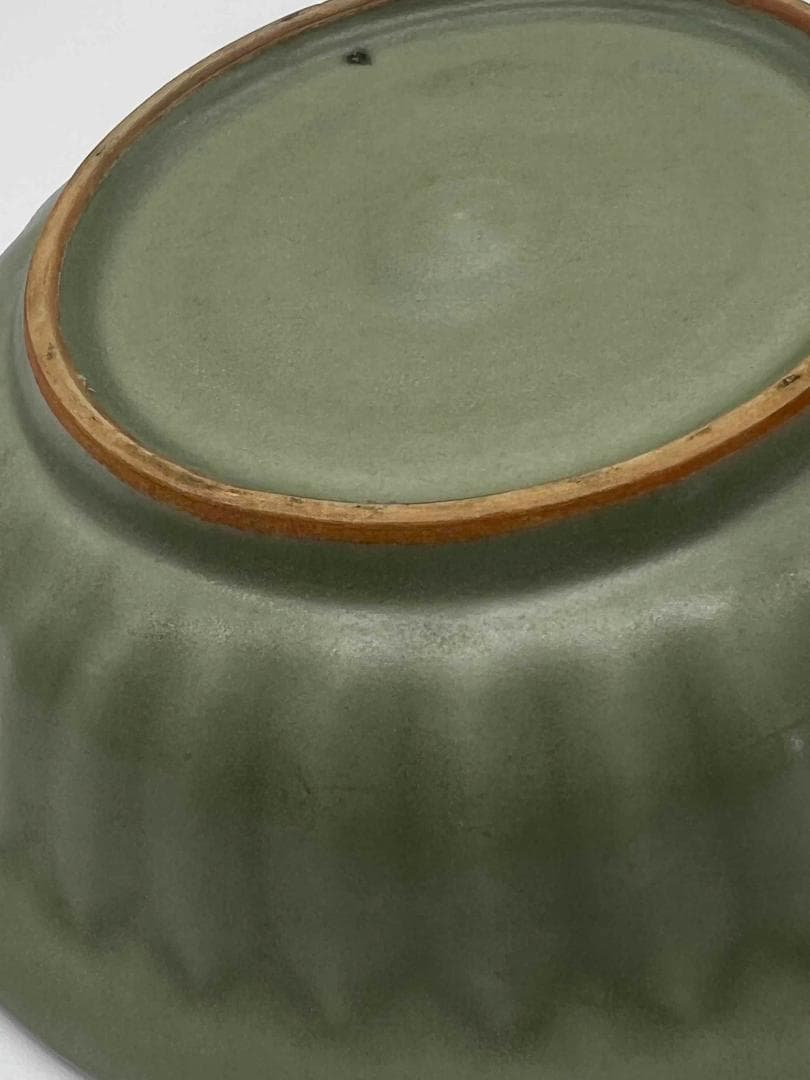 南宋時代 青磁 龍泉窯双魚盤 青磁皿 唐物 古賞物 時代物 (