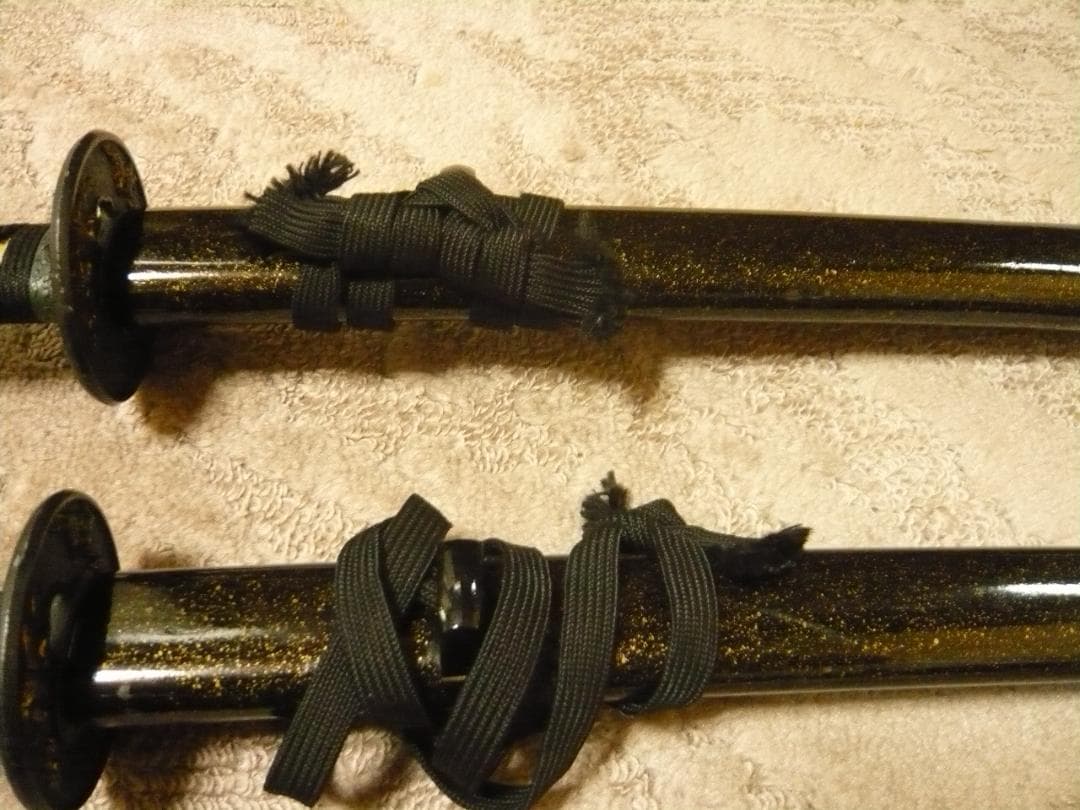 模造刀　大小2本セット　重さ大刀1200g、小刀700g下緒解け　並上