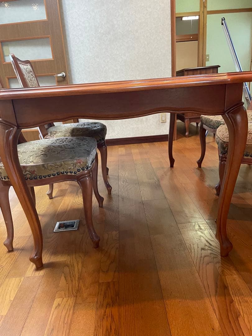 希少！　マルニ家具　アンティーク　伸長式　ダイニングテーブル　エクステンション