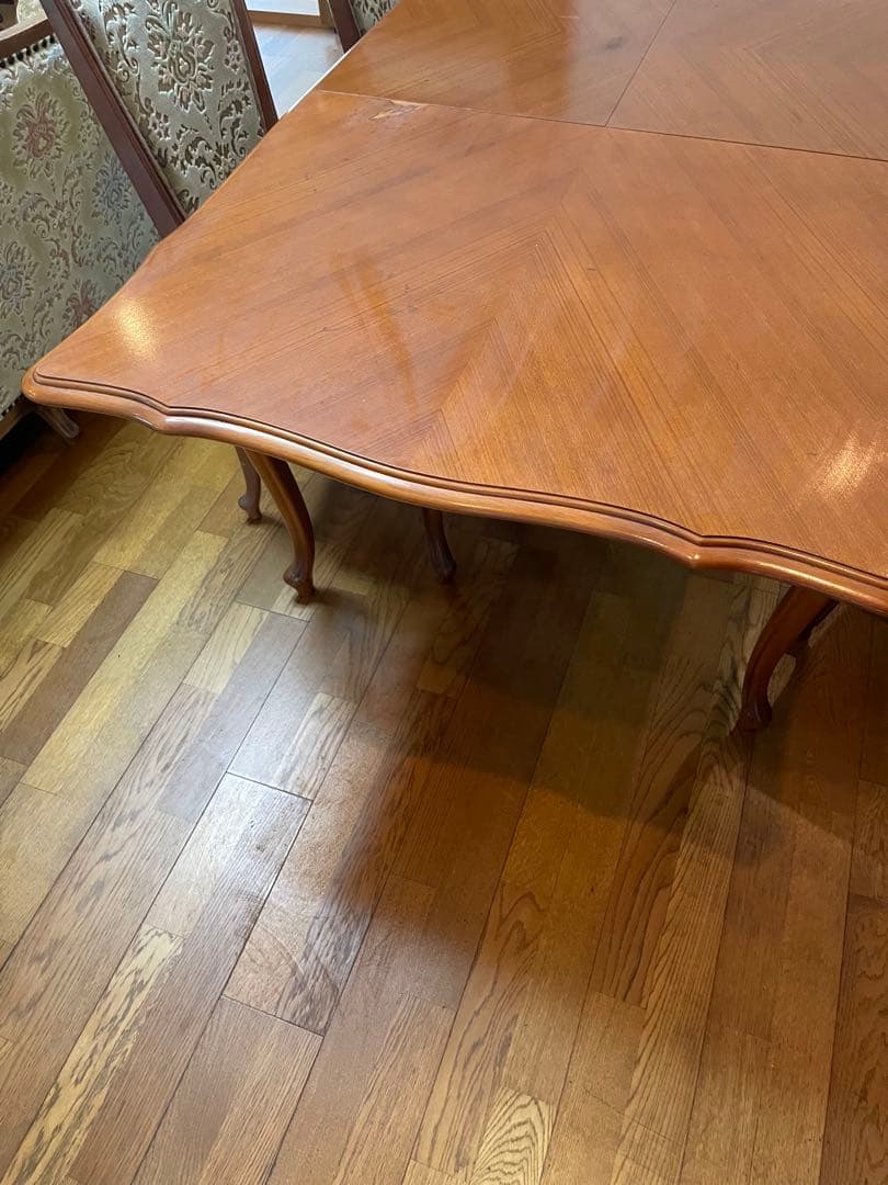 希少！　マルニ家具　アンティーク　伸長式　ダイニングテーブル　エクステンション