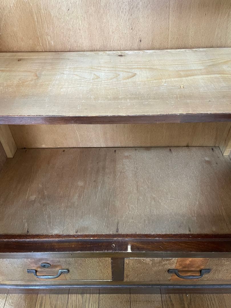 木製チェッカー模様 収納棚