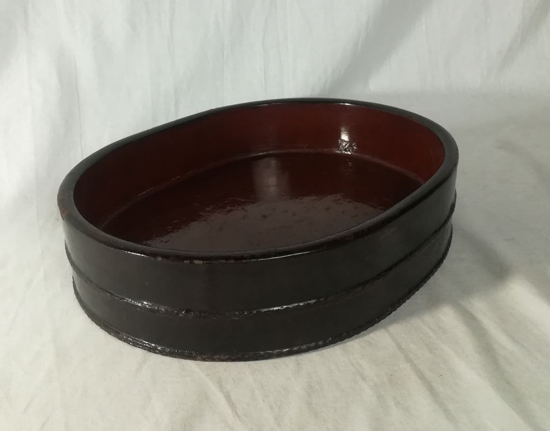 時代　漆塗　平桶　桶盆　盆 時代 漆塗 平桶 桶盆 盆