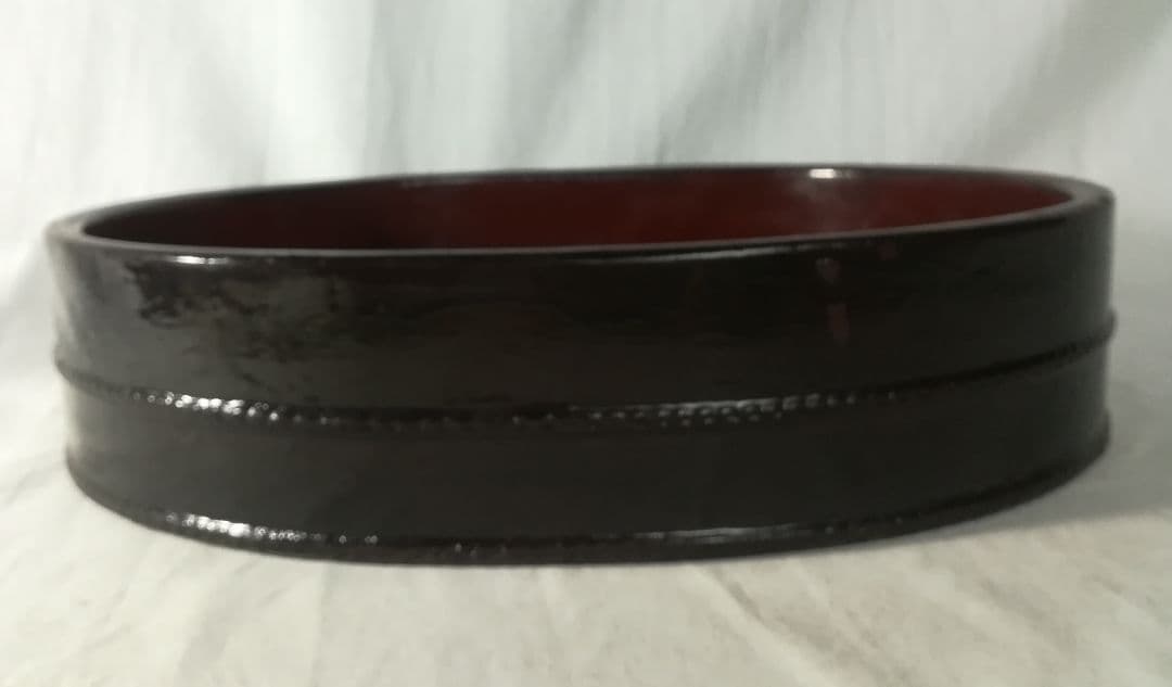 時代 漆塗 平桶 桶盆 盆