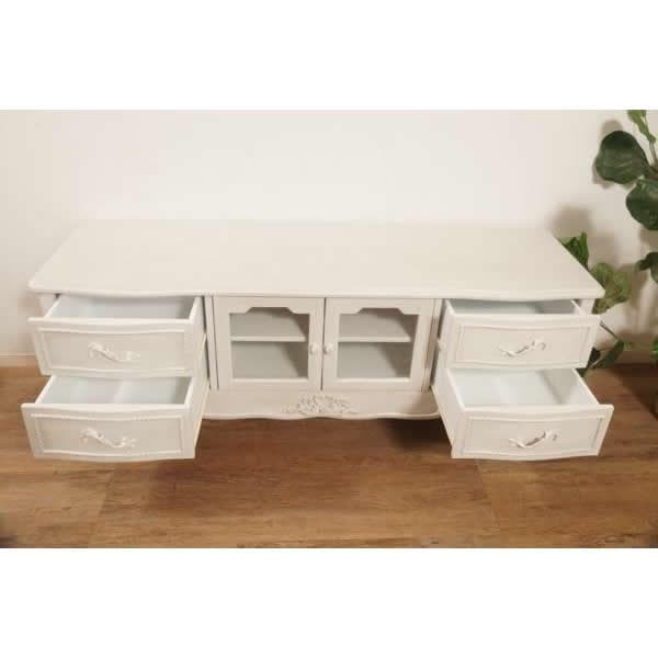 新品】ハンプトン リビングボード アンティークホワイト アウトレット