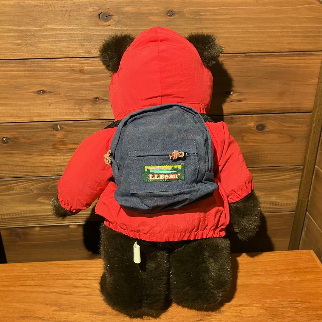 llbean teddy bear コラボ　ぬいぐるみ　アノラックパーカー　赤