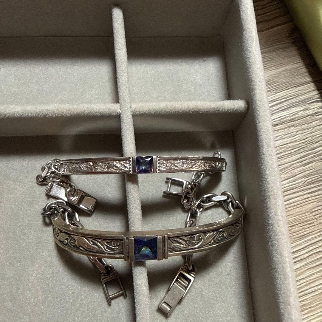 AQUA SILVER ペアブレスレット