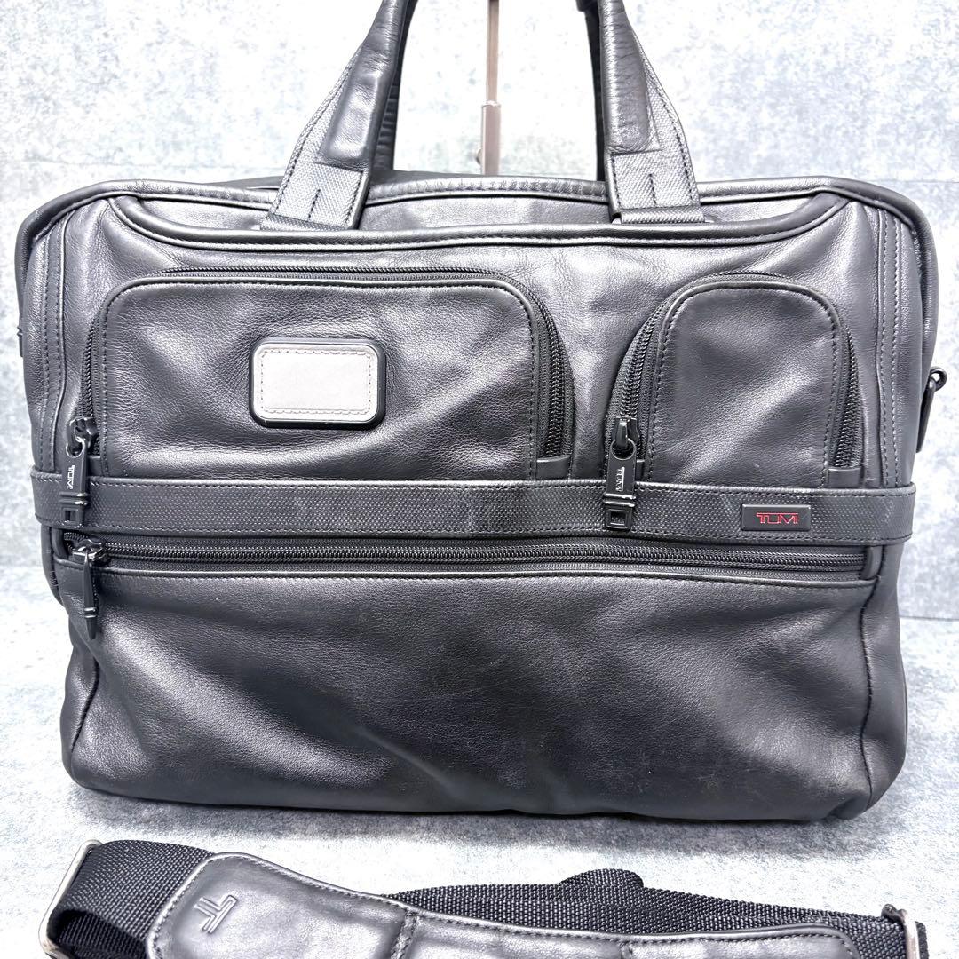 【希少】トゥミ 2way ビジネスバッグ オールレザー ブラック 96141D2