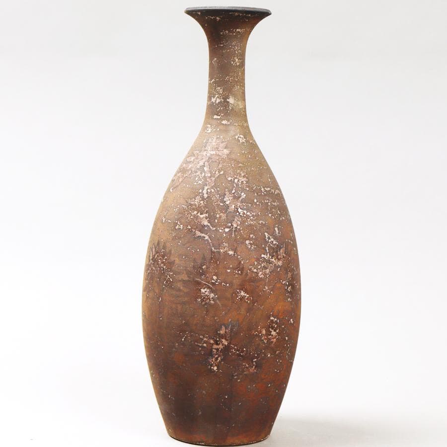 九谷焼 石川県無形文化財 松本佐一 花瓶 栞 共布 共箱