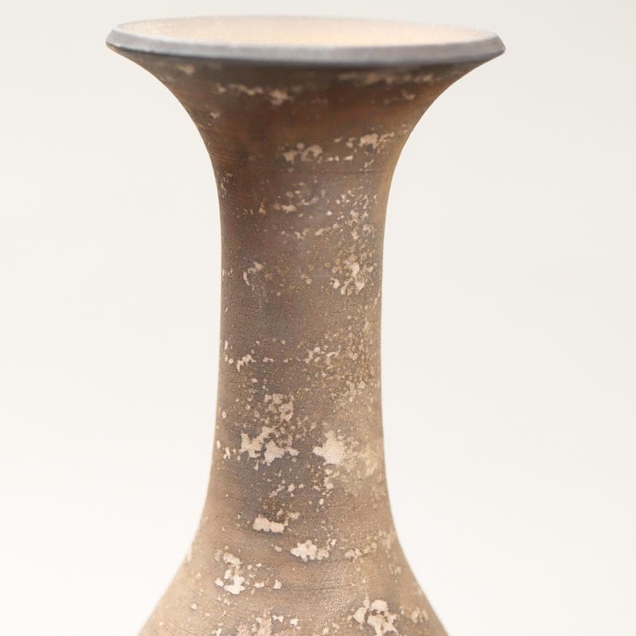 九谷焼 石川県無形文化財 松本佐一 花瓶 栞 共布 共箱