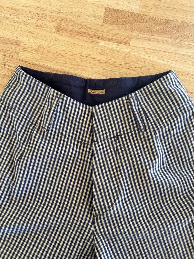 KAPITALチェック柄 ガウチョパンツ レディース
