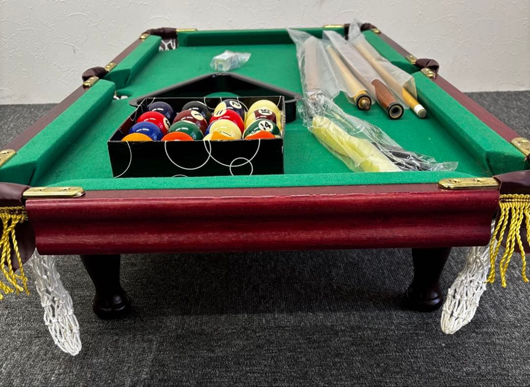 木製 コンパクトビリヤード テーブルセット 約92×50×20cm