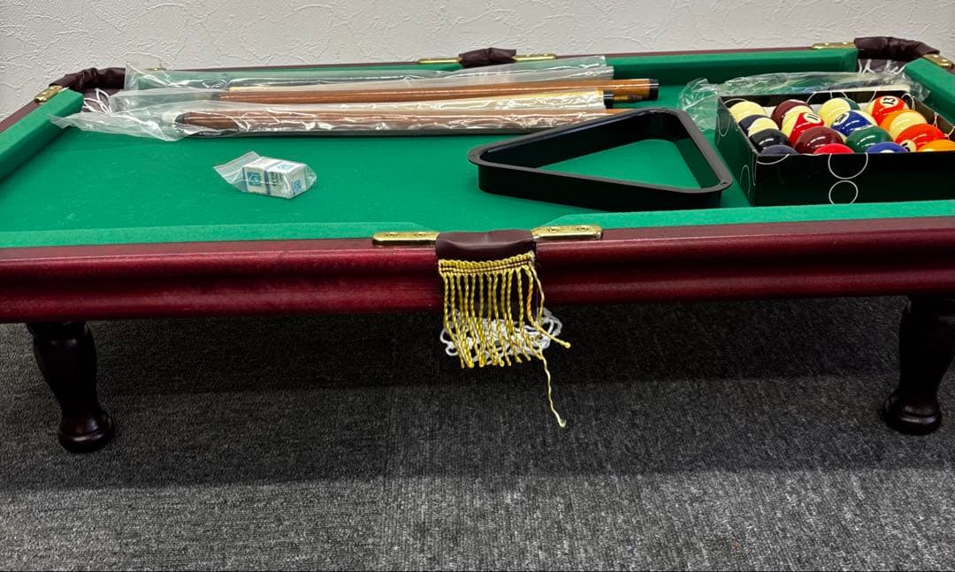 木製 コンパクトビリヤード テーブルセット 約92×50×20cm