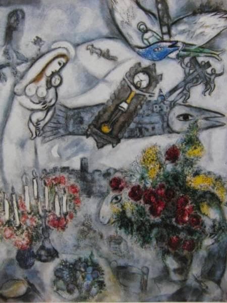 シャガール、ヴァンスをめぐる想い、希少レゾネの一頁、 新品額装付