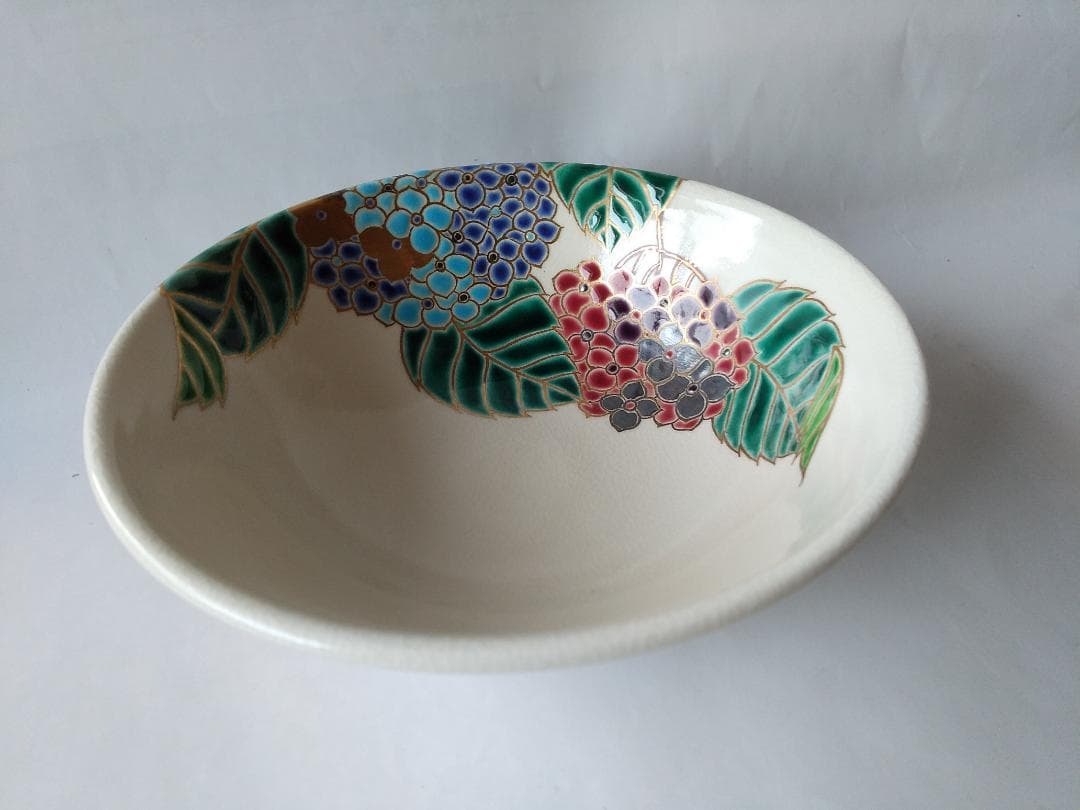 御室窯仁清紫陽花平茶碗共箱共布茶道具茶器抹茶碗新品未使用品|mercari