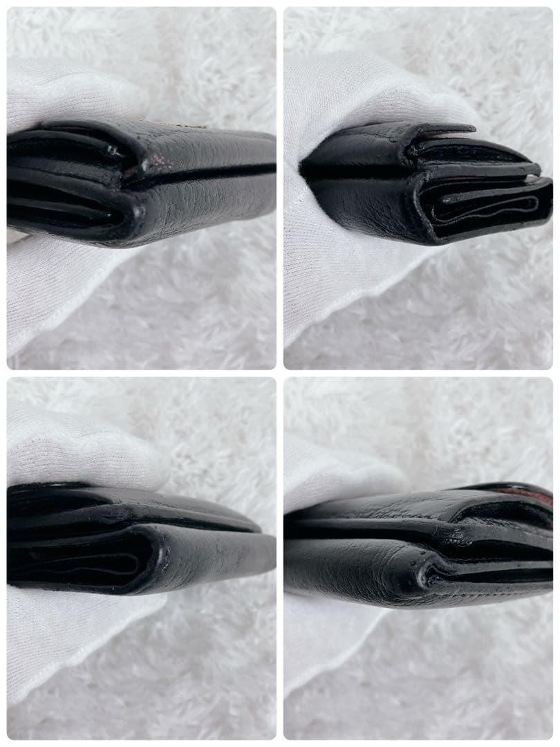 レア色✨ミュウミュウ　3つ折り財布　レザー　5MH020 バイカラー　黒 ピンク