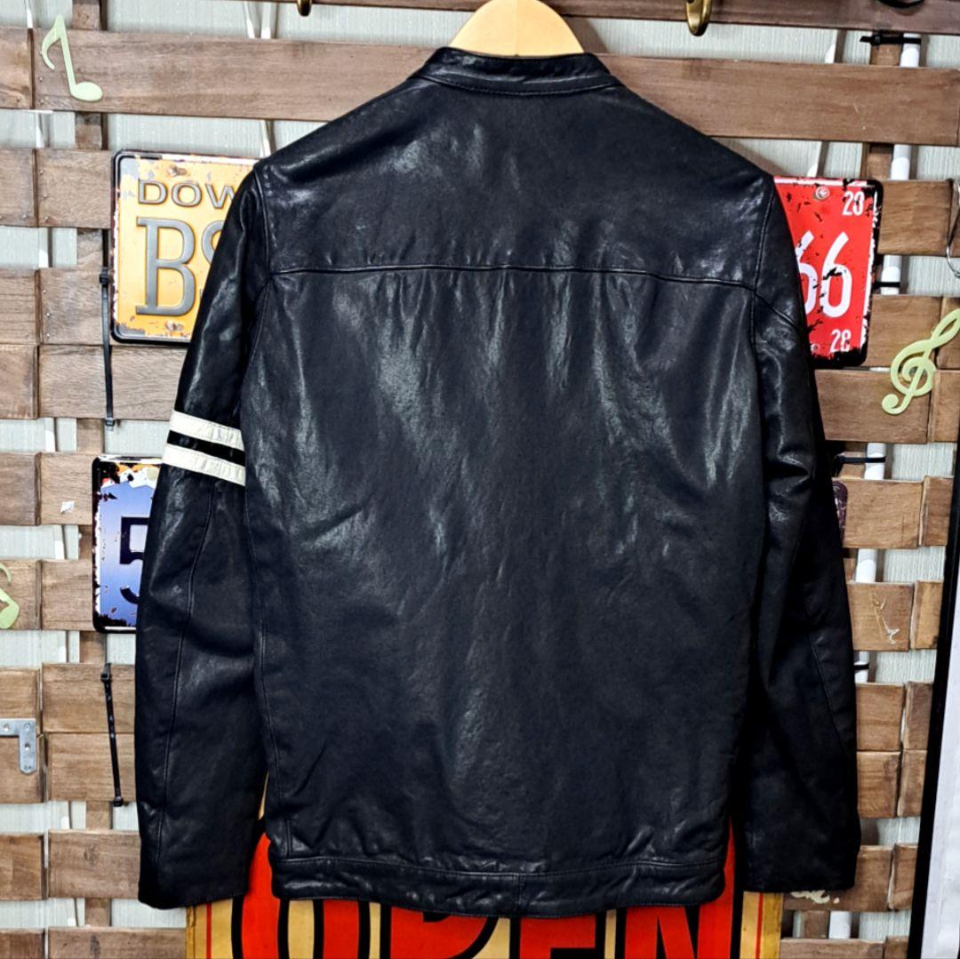 定価10万ヒステリックグラマーラムレザーシングルライダースジャケットM