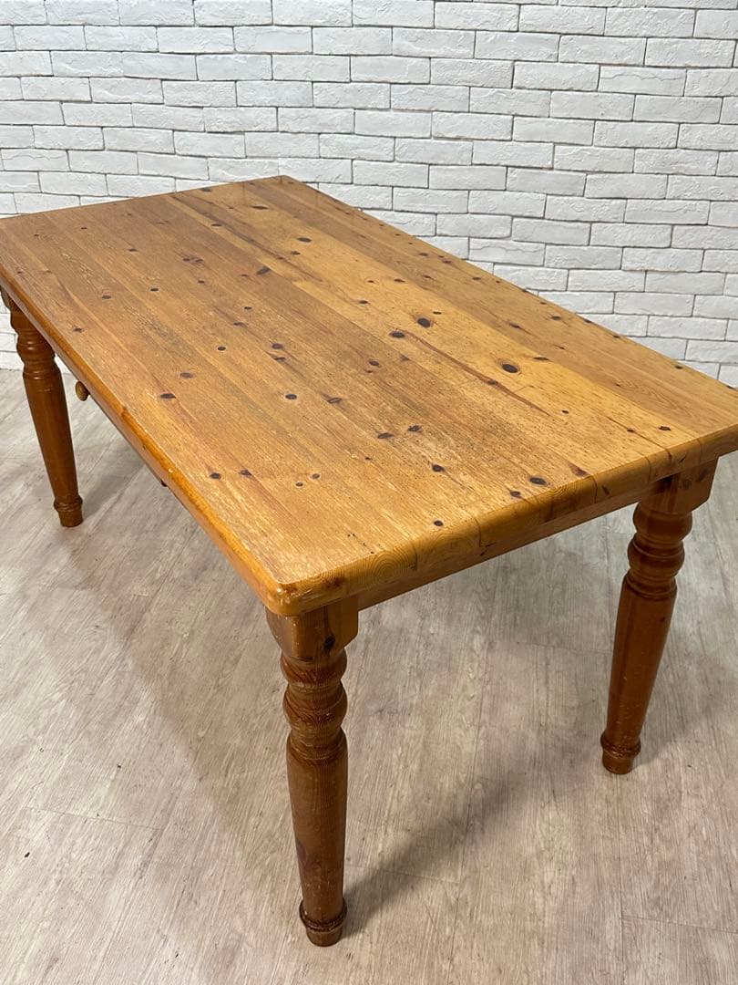 【東京都内23区配送無料】アンティーク　ダイニング　テーブル　木製　机　作業台