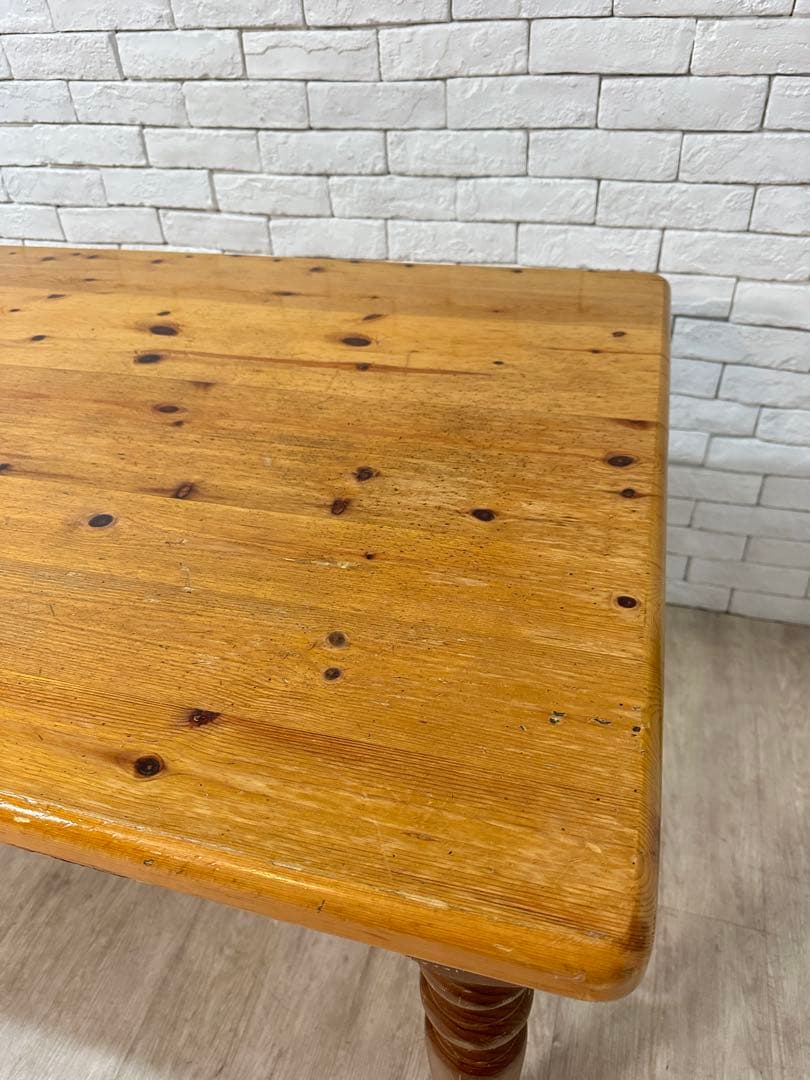 【東京都内23区配送無料】アンティーク　ダイニング　テーブル　木製　机　作業台