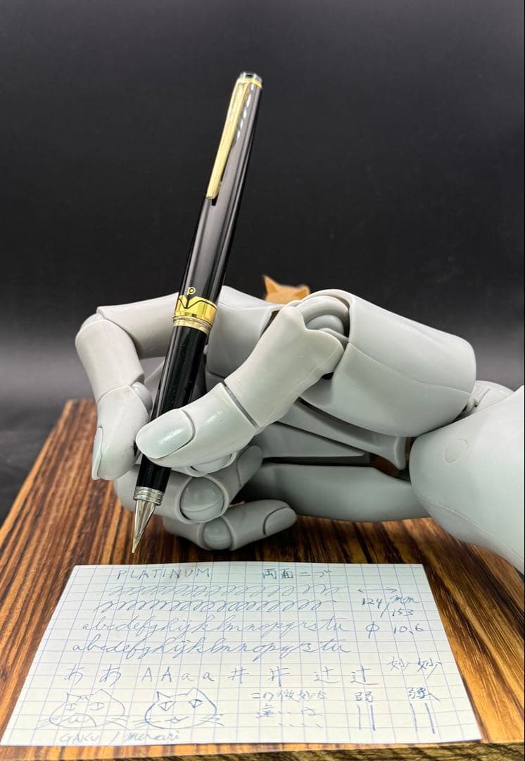 レア PLATINUM 万年筆 両面ニブ ショート