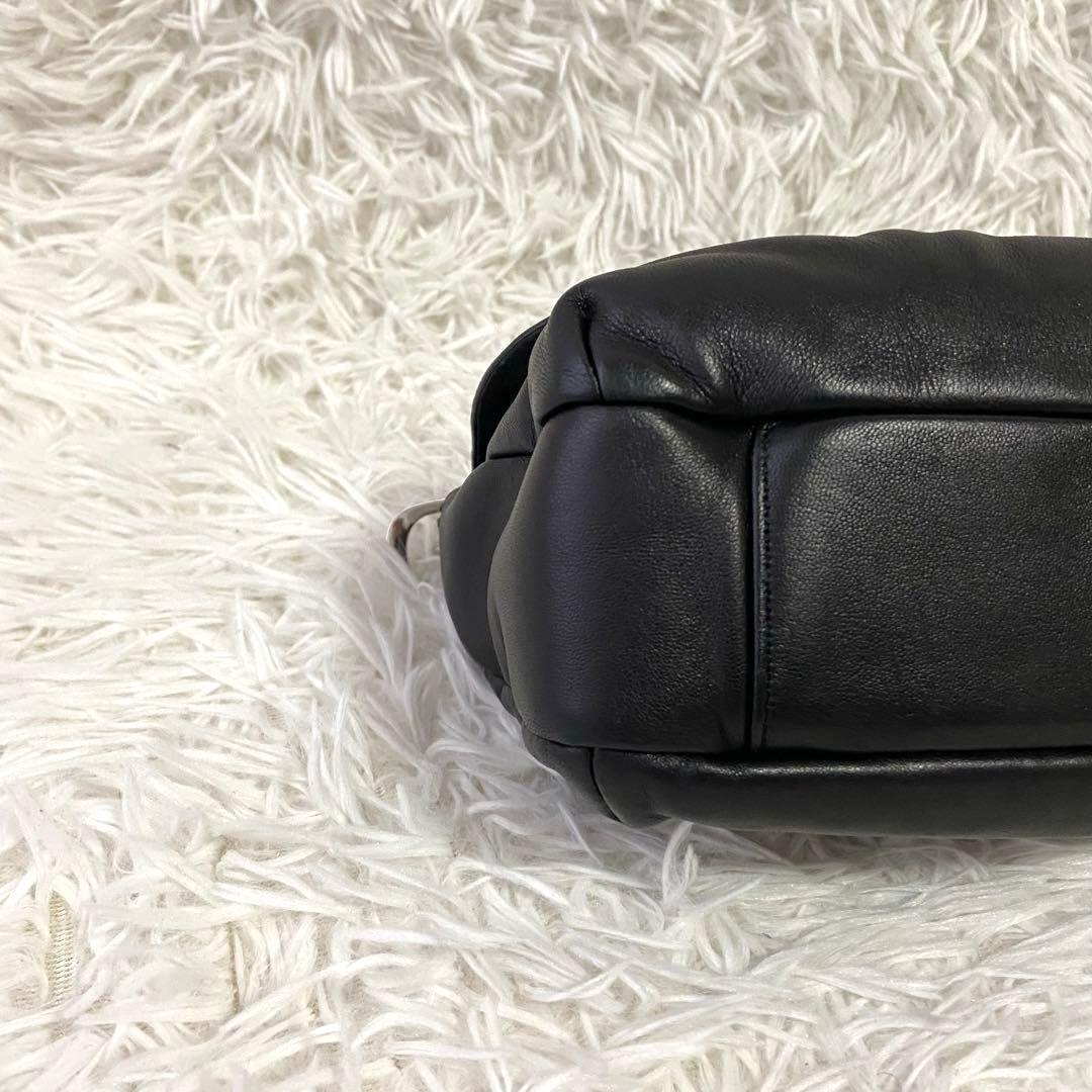 美品✨HAMANO ショルダーバック キルティング ブラック ラム革 2way