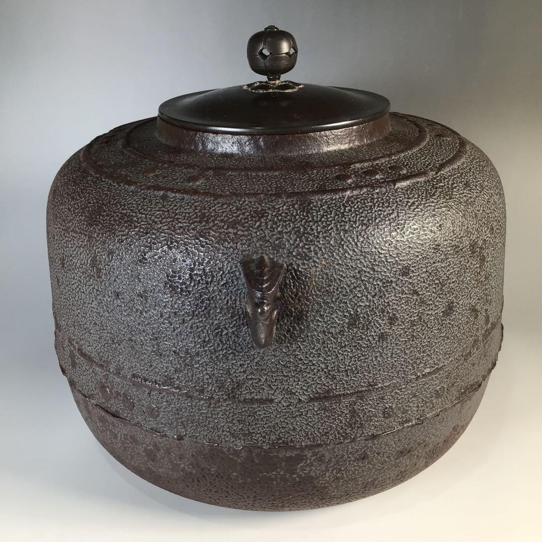 Ｍ７４７　茶釜　『人間国宝　高橋敬典造』『万代屋釜』　共箱　茶道具