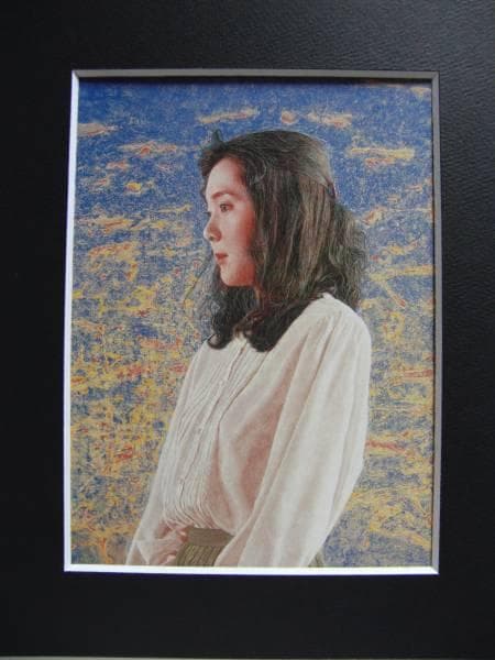 堂本元次、【曙の始信峰】、希少な額装用画集より、新品額装付、状態